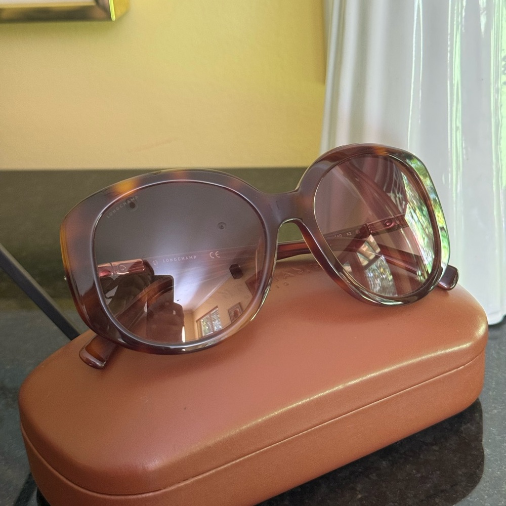 Longchamp brown sunglasses. Excellent condition, no scratches
